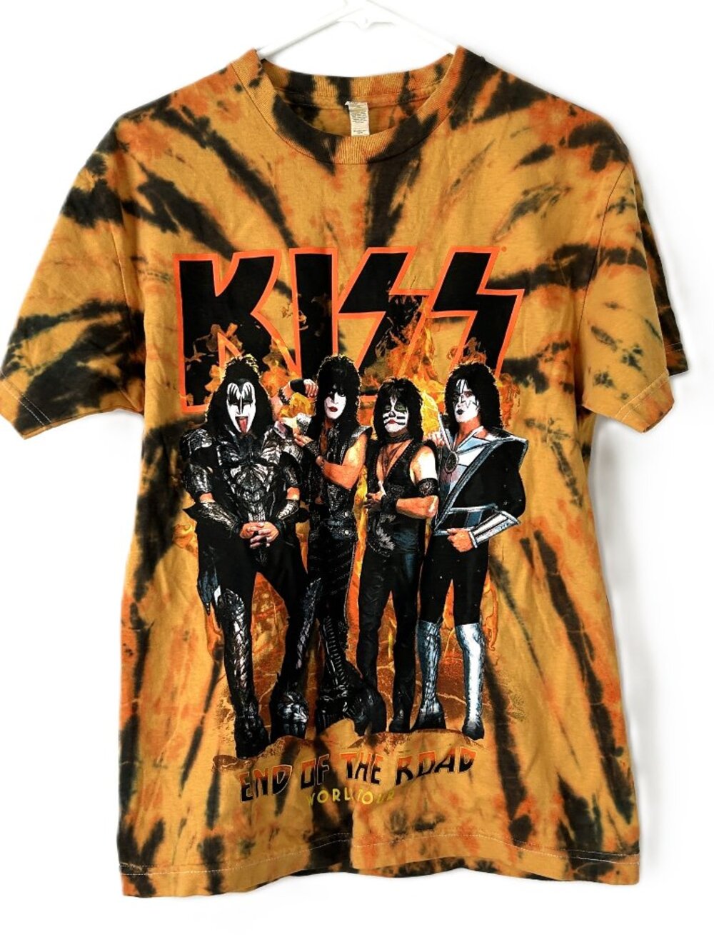 Kiss End of the Road World Tour Tie Dye Band T Shirt M